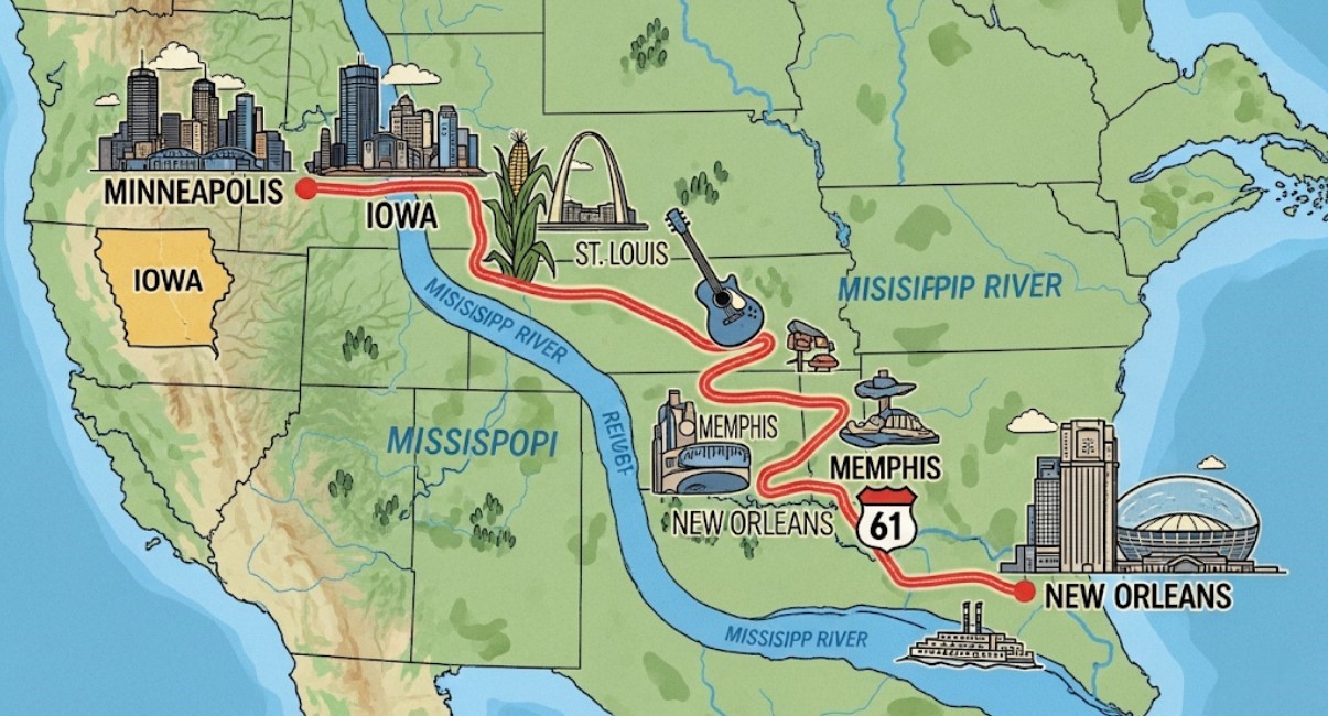 Great River Road: Minneapolis to New Orleans