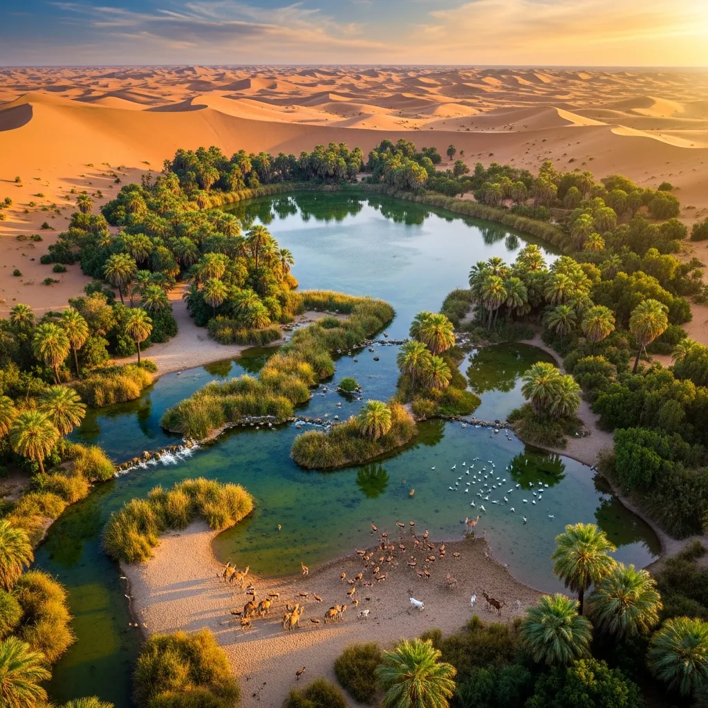 Desert Oases and Water Features