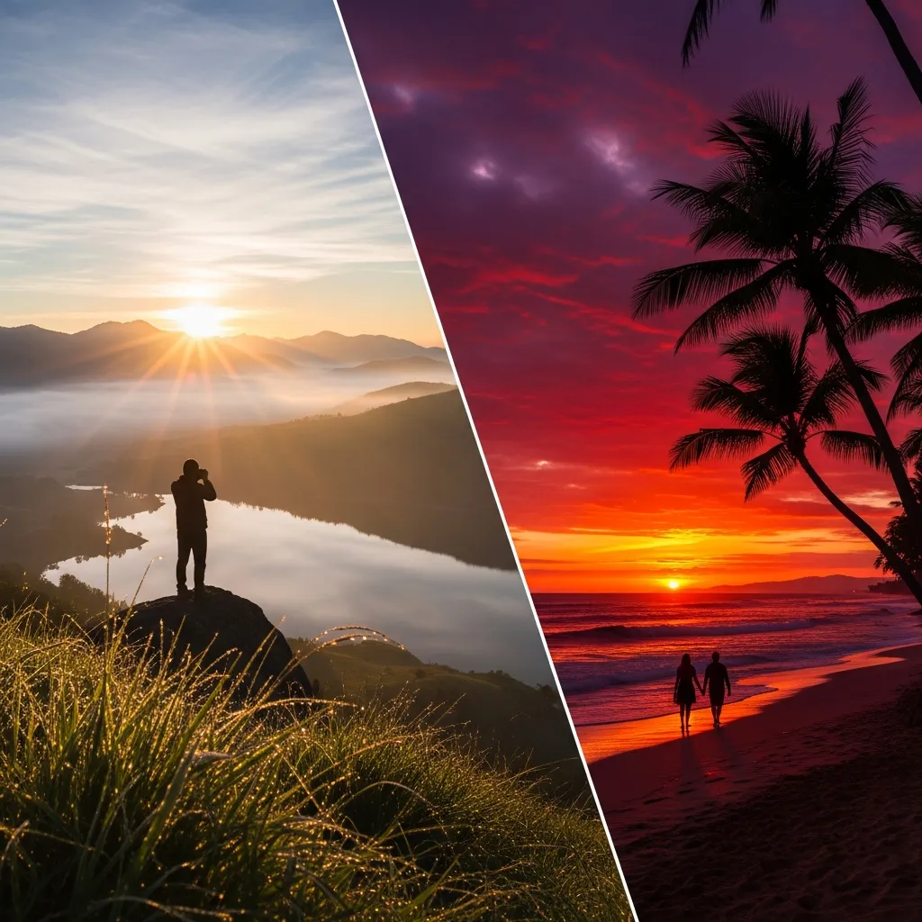 Perfect Sunrise and Sunset