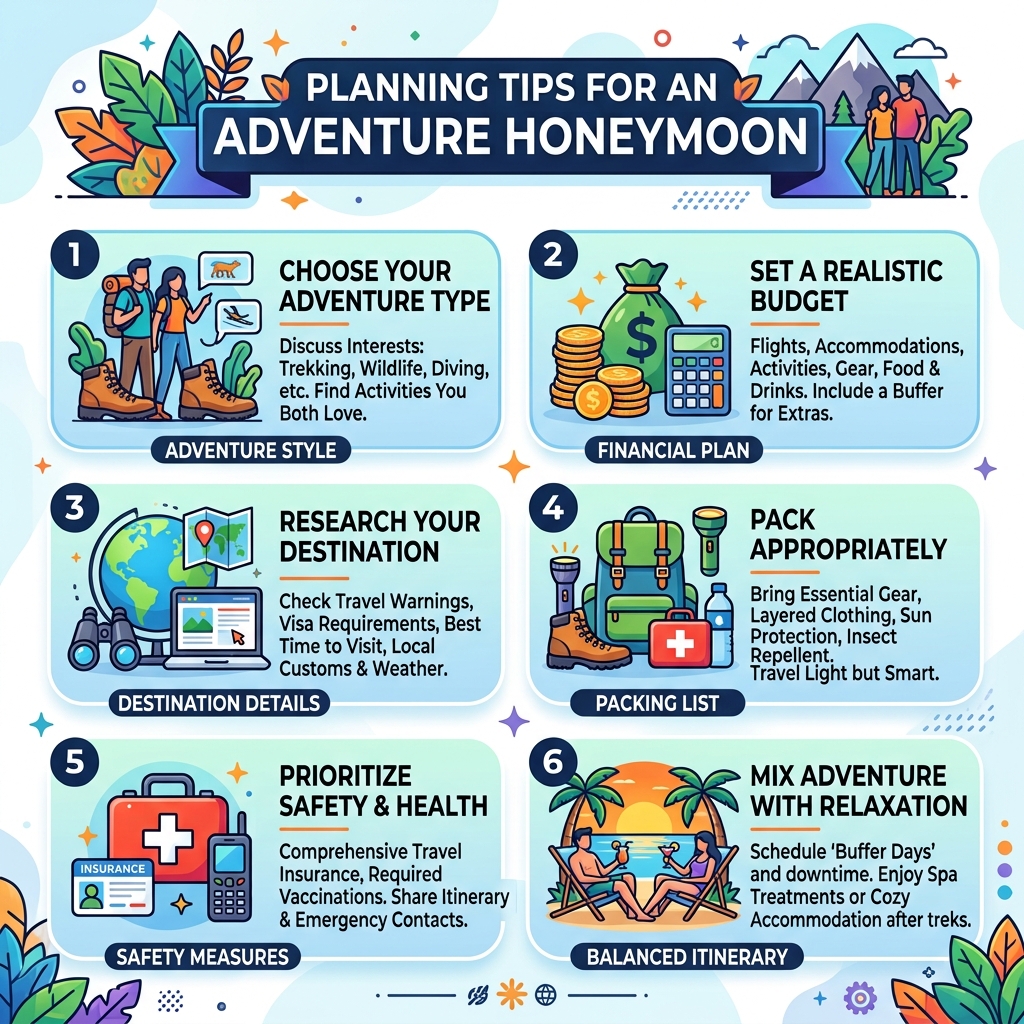 Planning Tips for an Adventure Honeymoon